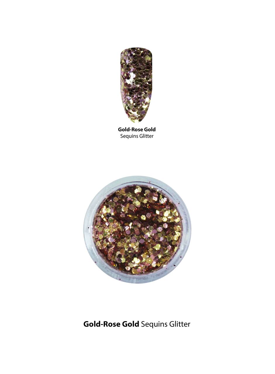 Gold-Rose-Gold-Sequins-Glitter.jpg Sequins Glitter - Gold-Rose Gold Sequins Glitter - Image 1