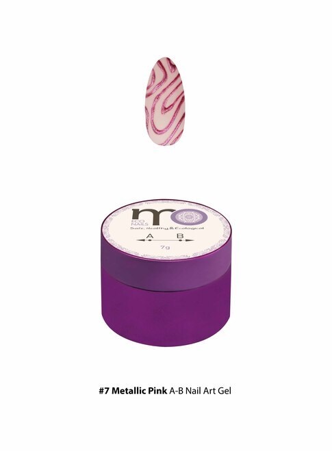 metalic7.jpg A-B Nail Art Gel - A2B7 7 Metallic Pink - Image 1