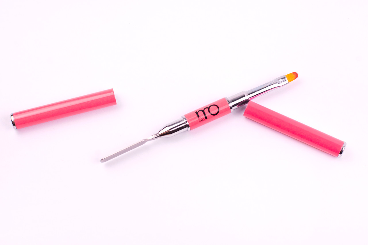 pink_brush_duble_open__52460.jpg Πινέλο MACRO Structure Gel (Polygel) - Dual End Nail Gel Brush - Image 1